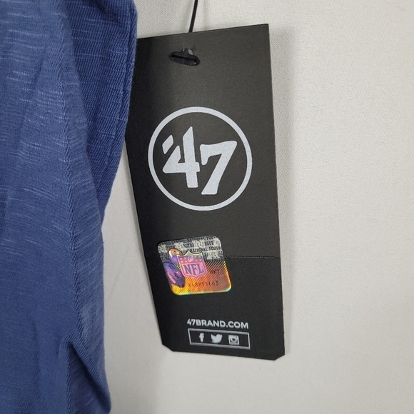 '47 Brand NEW ENGLAND PATRIOTS Legacy Cadet Blue T-Shirt Men's Size S Retro Logo - Picture 6 of 7